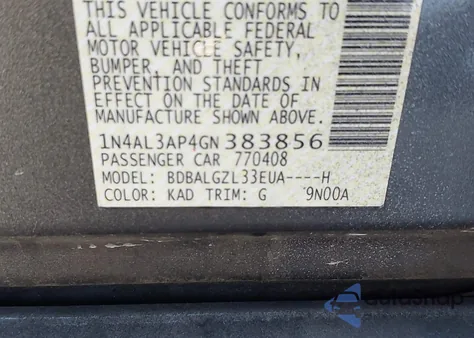 2016 Nissan Altima 2.5 S z USA, uszkodzony, nr VIN 1N4AL3AP4GN383856